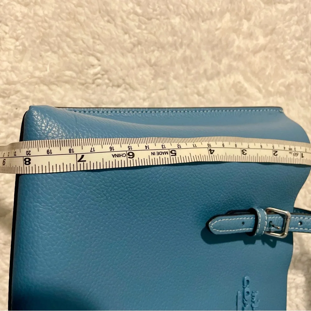 Coach Blue Pebbled Leather Tote Bag - Picture 16 of 17
